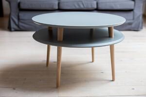 Ragaba Konferenční stolek Iram Big, 70x70x45 cm, tmavě šedá/přírodní