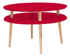 Ragaba Konferenční stolek Iram Big, 70x70x45 cm, červená/přírodní