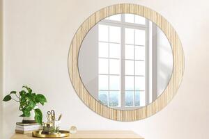 Kulaté zrcadlo rám s potiskem Bambusová sláma