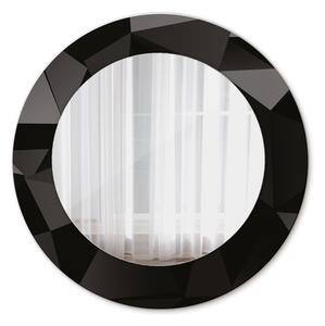 Kulaté zrcadlo rám s potiskem Abstraktní černá