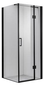 BPS-koupelny Čtvercový sprchový kout ZES KZ1390B BL 90x90 černá/transparent - bez vaničky
