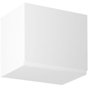 Horní výklopná skříňka ARBOR - šířka 50 cm, lesklá bílá / bílá