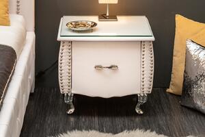 Noční stolek EXTRAVAGANCE 45 cm - bílá