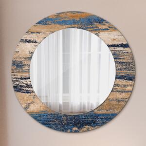 Kulaté zrcadlo rám s potiskem Abstraktní dřevo