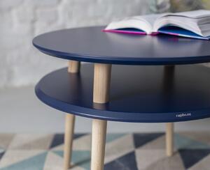 Ragaba Konferenční stolek Iram Small, 57x57x45 cm, námořní modrá/černá