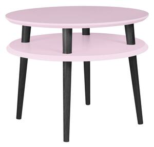 Ragaba Konferenční stolek Iram Small, 57x57x45 cm, růžová/černá