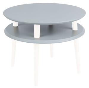 Ragaba Konferenční stolek Iram Small, 57x57x45 cm, tmavě šedá/bílá