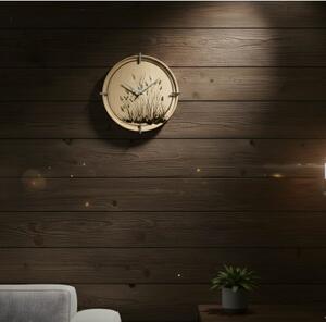 Dřevěné nástěnné hodiny javor - tichý chod, přírodní design | SENTOP HDF0587-MAPLE