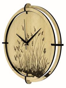 Dřevěné nástěnné hodiny javor - tichý chod, přírodní design | SENTOP HDF0587-MAPLE