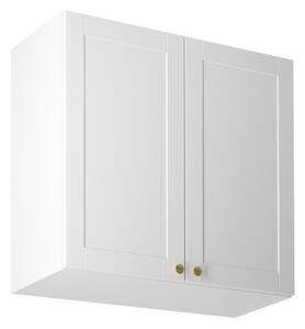 Horní dvoudveřová skříňka LUMEA - šířka 80 cm, bílá