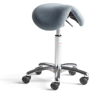AJ Produkty Sedlová židle DERBY FLEX, textilní potah, světle modrá