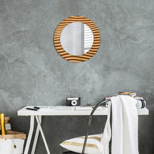 Kulaté dekorativní zrcadlo Dřevěná vlna