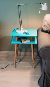 Ragaba Odkládací stolek Verkel, 43x43x61 cm, růžová/přírodní