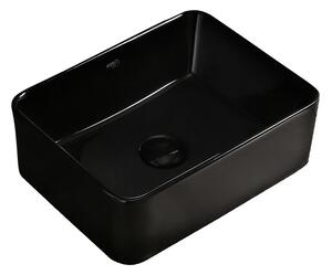 BPS-koupelny Keramické umyvadlo na desku HYD-LO-BL-410 41x31 cm, černé