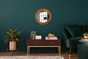 Kulaté dekorační zrcadlo dubové dřevo