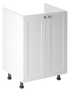 Dvoudveřová dřezová skříňka LUMEA - šířka 60 cm, bílá