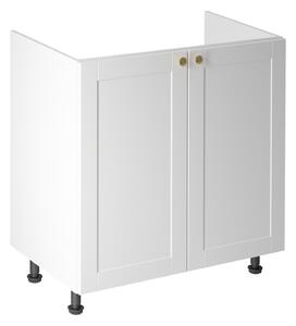 Dvoudveřová dřezová skříňka LUMEA - šířka 80 cm, bílá