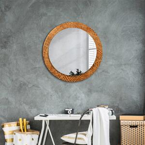 Kulaté dekorační zrcadlo dubové dřevo