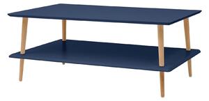Ragaba Konferenční stolek Ilka High, 110x70x45 cm, námořní modrá/přírodní