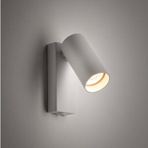 Nowodvorski Lighting Nástěnné bodové svítidlo FOURTY, bílé, výška 17 cm, kov, GU10, Bílá / opál, Obývací pokoj / jídelna, kov, Moderní
