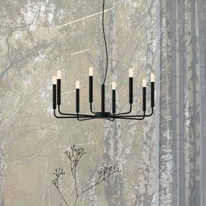 Nowodvorski Lighting Lustr ORTO, černý, kov, Ø 73 cm, 8 žárovek, Černá, Obývací pokoj / jídelna, kov, Moderní, Závěsná lampa - lustr s více rameny