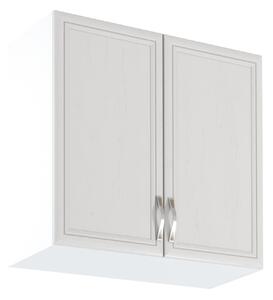 Horní dvoudveřová skříňka SILVARA - šířka 80 cm, borovice andersen / bílá
