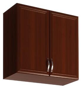 Horní dvoudveřová skříňka SILVARA - šířka 80 cm, ořech
