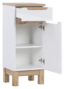 Koupelnová sestava BALI WHITE LAVA s košem na prádlo 80cm