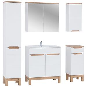 Koupelnová sestava BALI WHITE LAVA s košem na prádlo 80cm