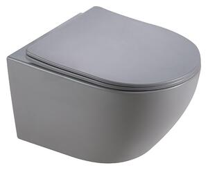 BPS-koupelny Závěsná WC mísa se SoftClose sedátkem HYD-6978, šedá