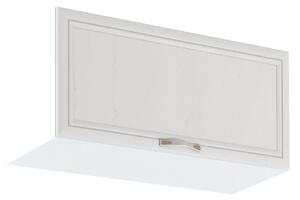 Horní skříňka s výklopnými dvířky SILVARA - šířka 80 cm, borovice andersen / bílá