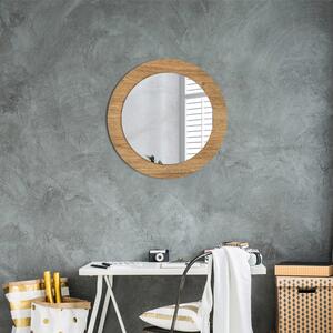 Kulaté dekorační zrcadlo Textura dřeva