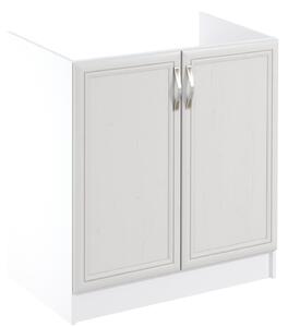 Dvoudveřová dřezová skříňka SILVARA - šířka 80 cm, borovice andersen / bílá