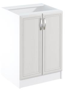 Dolní dvoudveřová skříňka SILVARA - šířka 60 cm, borovice andersen / bílá