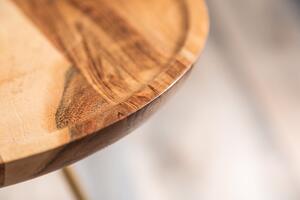 Příruční stolek CLEVO 36 cm - přírodní, zlatá