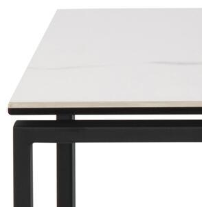 Actona Set 3 bílo-černých odkládacích stolků Angel, 50x50x55 cm