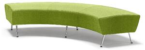 AJ Produkty Zaoblený taburet ALEX, délka 2300 mm, tkanina Medley, limetkově zelená