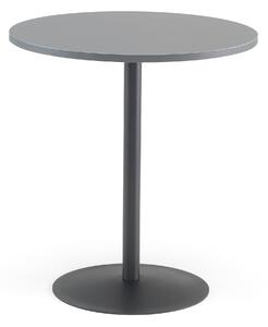 AJ Produkty Kavárenský stolek ASTRID, Ø700 mm, šedá /černá