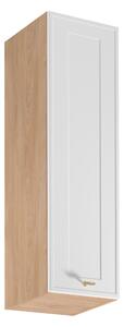 Vysoká horní kuchyňská skříňka SALERNO - šířka 30 cm, dub / bílá