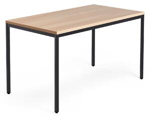 AJ Produkty Psací stůl MODULUS, 4 nohy, 1400x800 mm, černý rám, dub