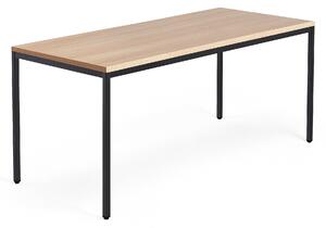 AJ Produkty Psací stůl QBUS, 4 nohy, 1800x800 mm, černý rám, dub