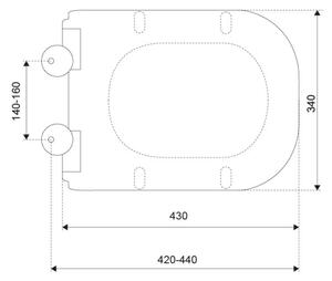 Novoterm WC prkénko NV-Kamet Soft Close Duroplast pro WC NV-Kamet