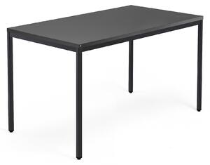 AJ Produkty Psací stůl QBUS, 4 nohy, 1400x800 mm, černý rám, černá