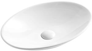Hydroland Keramické umyvadlo na desku Elip 49x44 cm, bílé
