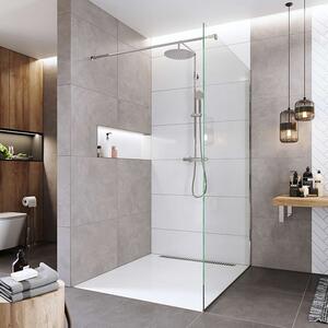 Mereo Mereo, Sprchová stěna WALK IN, Novea, chrom ALU, sklo Čiré, CK10600H