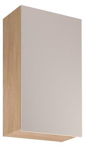 Vysoká horní kuchyňská skříňka SALERNO - šířka 60 cm, dub / béžová