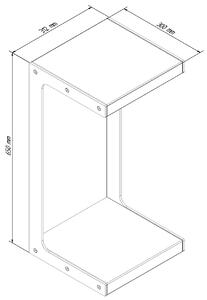 Wuders Odkládací stolek Celsius Odstín kovu: Bílý matný práškový lak - 9016 MAT
