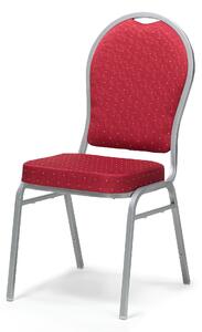 AJ Produkty Banketová židle SEATTLE, červená, hliníkově šedý rám