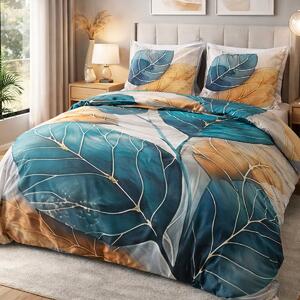 SATÉNOVÉ POVLEČENÍ SATYNLOVE PREMIUM 160X200 CM, 2KS 70X80 CM LISTY
