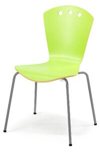 AJ Produkty Jídelní židle ORLANDO, zelená/hliníkový lak